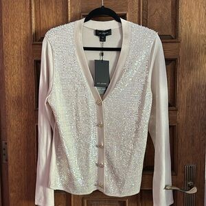 NWT St. John size medium sequins cardigan